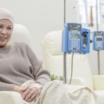 woman getting IV treatment, choosing an infusion center